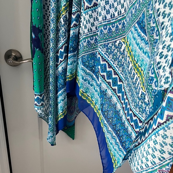 Rabbit Rabbit Rabbit Blue & Green Asymmetrical Patchwork Dress - Picture 5 of 7